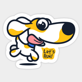 Let's run! Sticker